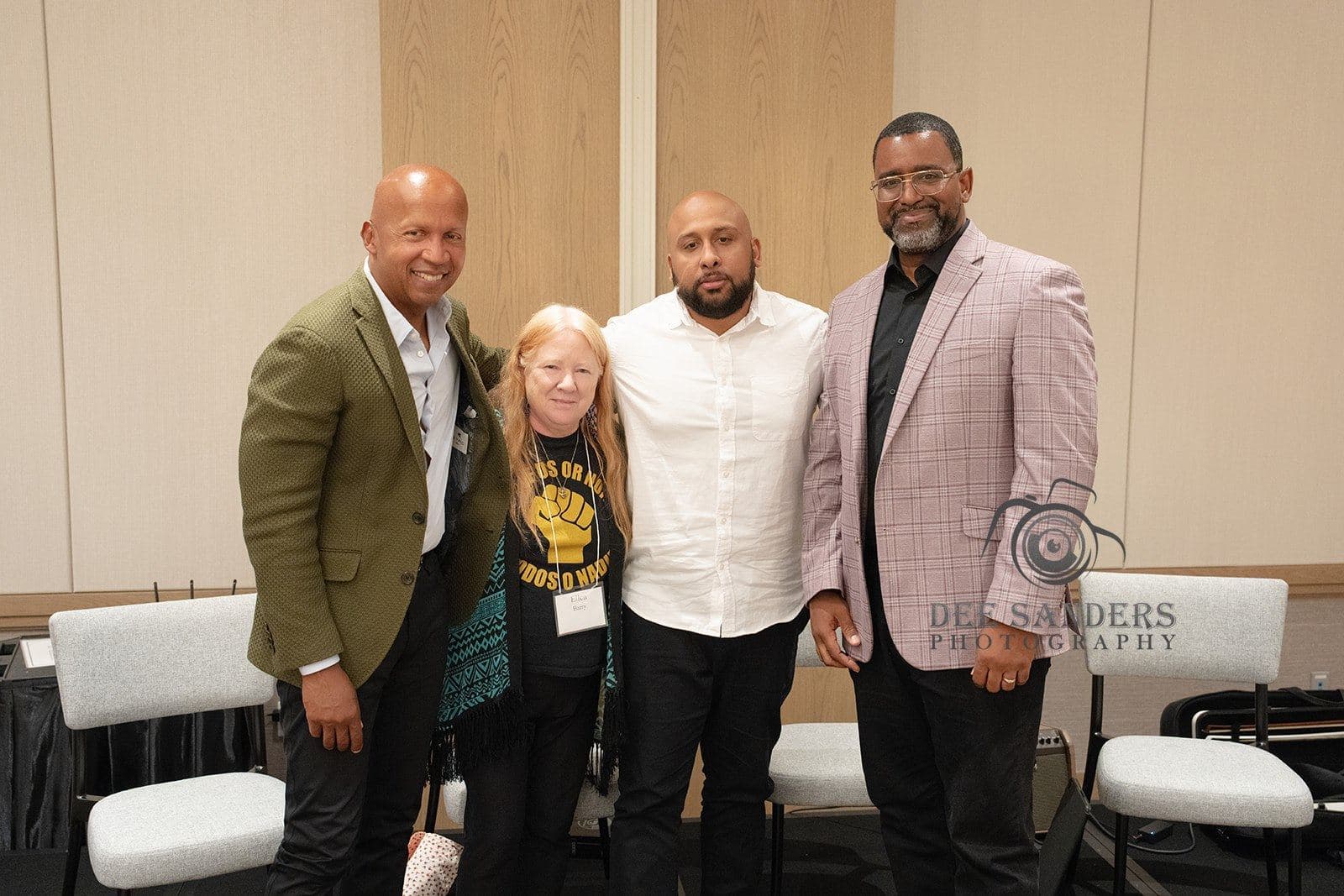 Panelists posing together after the conversation