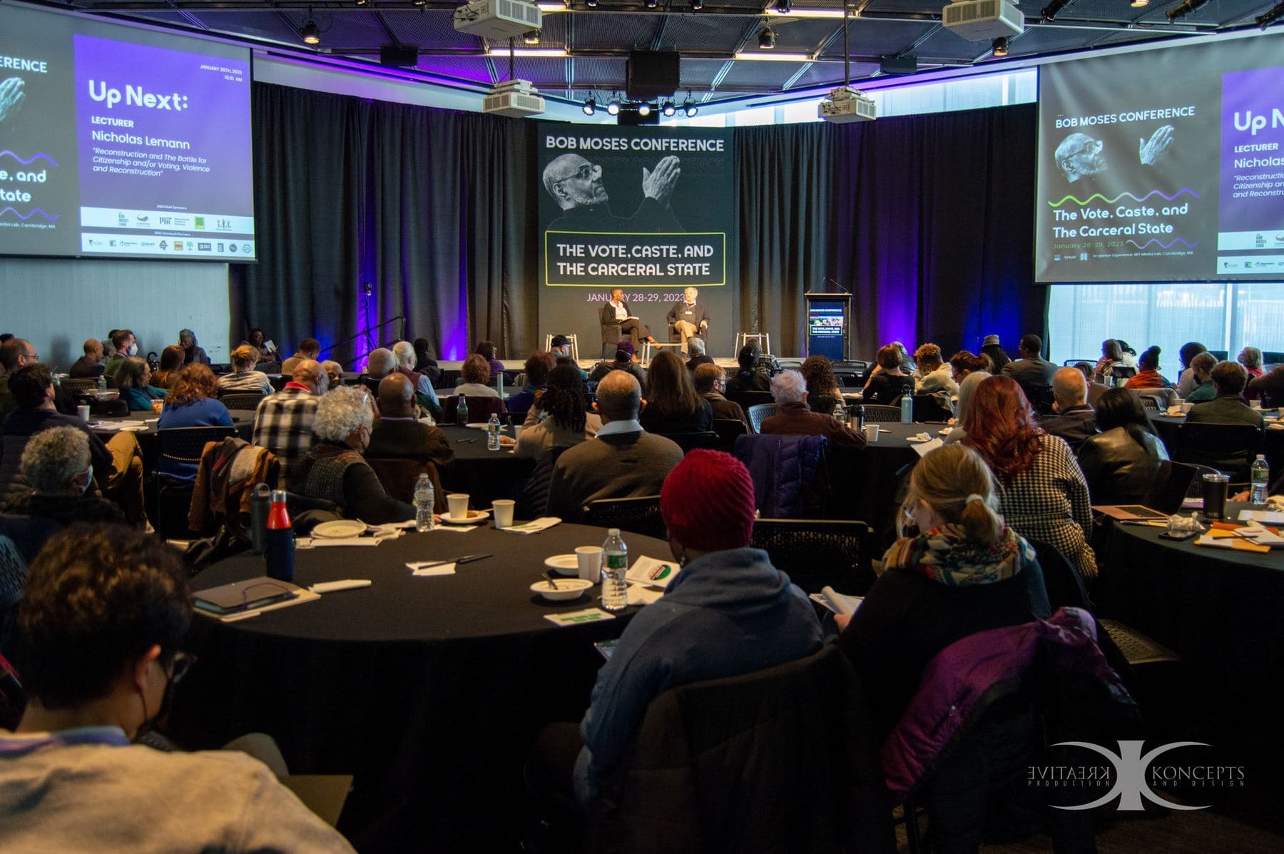 The hall full during a session